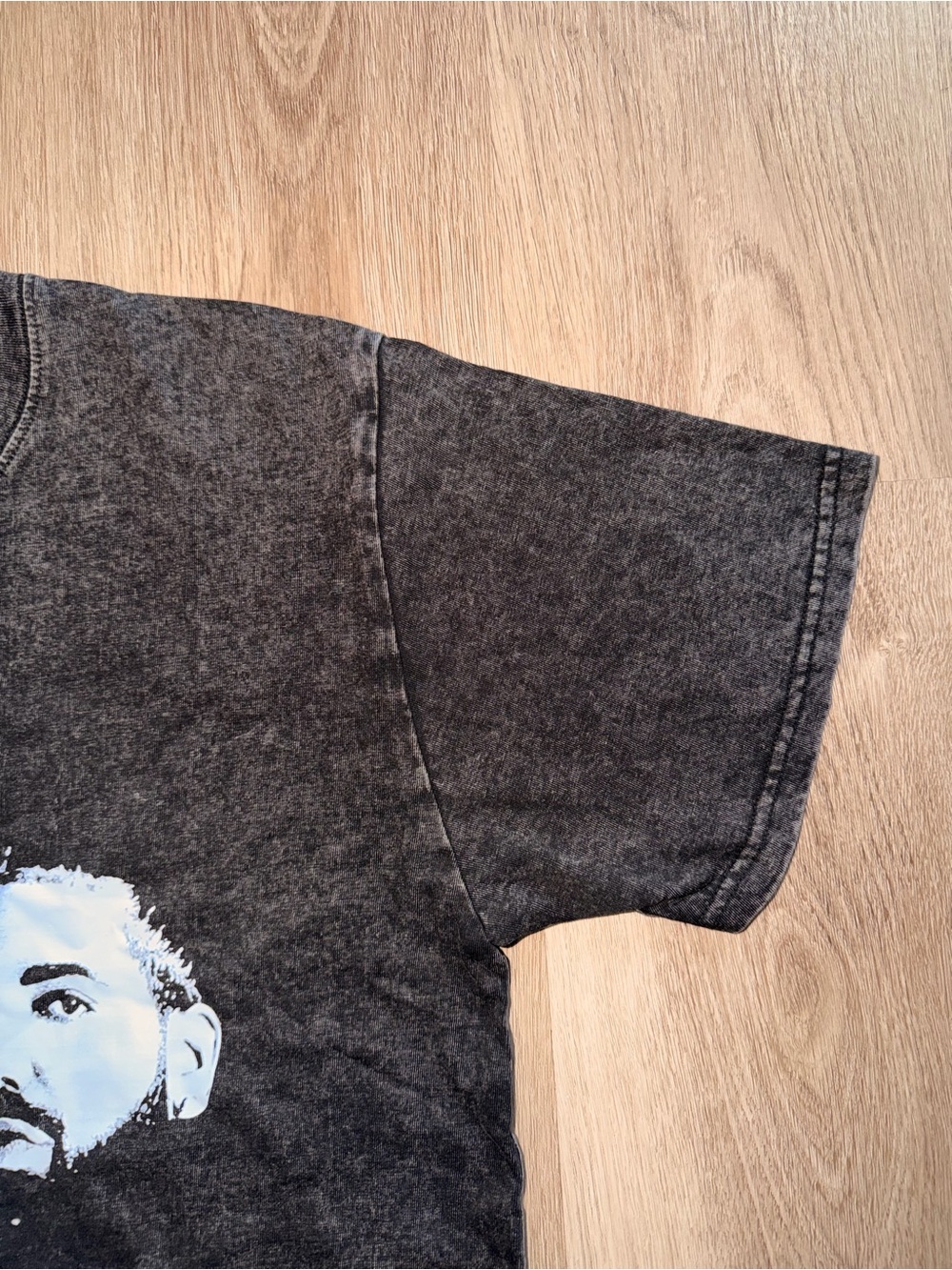 Drake Graphic Acid Wash Tee | Vintage Style Black Streetwear T-Shirt - Picture 3 of 7